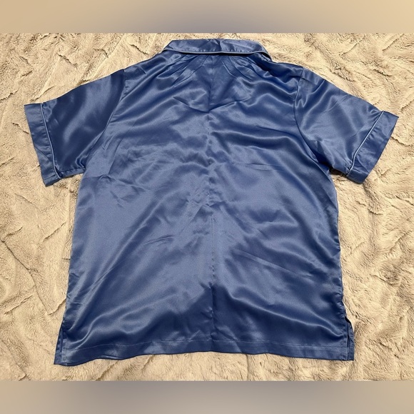 Cabernet Blue Satin Shirt - Picture 6 of 7